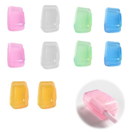 PAVIKE歯ブラシスタンドおしゃれ歯ブラシカバー【10個入5色】歯ブラシヘッドカバー防塵携帯歯ブラシキャップ通気便利歯ブラシ保護ケース出張旅行学校家庭用歯ブラ...