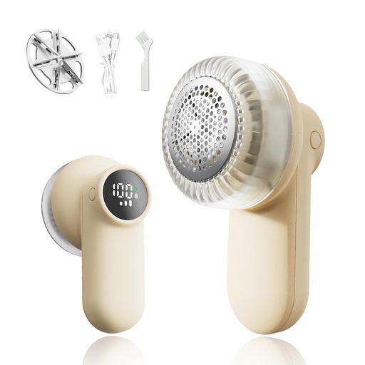 【最新強力人気版】Ceriwiya毛玉取り毛玉クリーナー電動LCD液晶ディスプレイけだまとり20W強動力6叶精鋼ブレードスピード、3段階調整带安全...