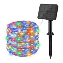 cshareLEDイルミネーションライトソーラーLEDストリングライトソーラー充電式イルミネーションライト100LED10mソーラーライト屋外IP65防水8点灯モードフェアリーライトクリスマスツリーライ…