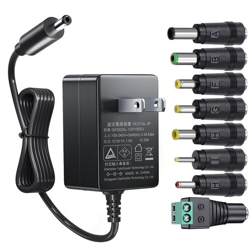 PSEによって認定された、高品質の安定化DC12V電源アダプター。 仕様:AC入力:100-240V-50 / 60Hz。 世界的な電圧範囲の電源アダプタには、過電圧/過電流/短絡/過熱の完全な保護が付属しています。 コードの長さ:150cm、短いコードのトラブルを心配する必要はありません。 極性:中央が正(+)。 注:デバイスが12v1a出力以下であることを確認してください! DC出力:12V 1Amps最大 。 12v 50ma 100ma 150ma 200ma 300ma 350ma 400ma 450ma 500ma 600ma 650ma 700ma 750ma 800ma 900ma 1000maなど、ほとんどの電子ギズモで必要な電流は 1Aの下で です。 幅広い互換性:この12V電源は、CCTVカメラ、LEDストリップライト、LEDテープライト、キーボード、BTスピーカー、GPS、Webカメラ、ルーター、DIYプロジェクト、その他の12V家庭用電子機器に広く適用されています。 含まれるパッケージ:1 x 12V 1A電源アダプター、8xアダプターチップ。