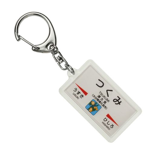 JR九州日豊本線「津久見」キーホルダー 電車グッズ