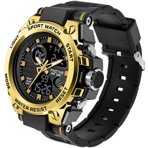 BVLGARI - findtime腕時計デジタルメンズデジアナうで時計とけい防水ミリタリーウォッチストップウォッチスポーツデュアルタイムおしゃれアラームLED目覚まし時計日本語説明書付きブラックシルバー