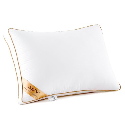 AIFY 枕 高級ホテル仕様まくら 43x63x高さ20cm (1個入り) 快眠 首が痛くならない 立体構造 ふわふわ 寝心地良い 横向き寝 仰向け寝 洗える 抗菌 通気性 ホワイト