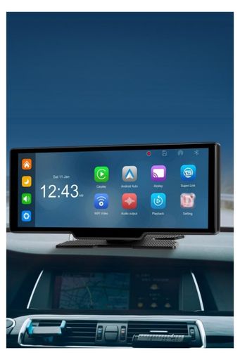 10.26インチHD IPS大型タッチスクリーン - 解像度1600*600の10.26インチHD IPSタッチスクリーンを搭載し、鮮やかな色彩と広い視野角を実現しています。ユーザーはスクリーンコンテンツをより清晰に確認でき、没入感のあるインタラクティブ体験を享受できます。自動輝度調整(時間設定に応じ)、スクリーンオフ時間調整(10/30/60秒またはオフ)にも対応し、使い勝手が向上します。 ワイヤレスCarPlay/Android Autoと多機能インターコネクト - ワイヤレス接続でスマホやタブレットを車載機器に接続でき、車載オーディオ、ナビゲーションなどの機能を簡単に操作し、走行安全性を高めます。同時に、Bluetooth、FM送信、Airplay、スーパーリンク、WiFiビデオなど多様なインテリジェントインターコネクト機能をサポートし、WiFi接続でカメラ録画コンテンツをオンラインで視聴することも可能です。