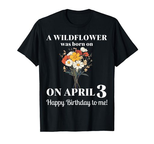 Other - 4月誕生花スイートピーとデイジー4月3日誕生日Tシャツ