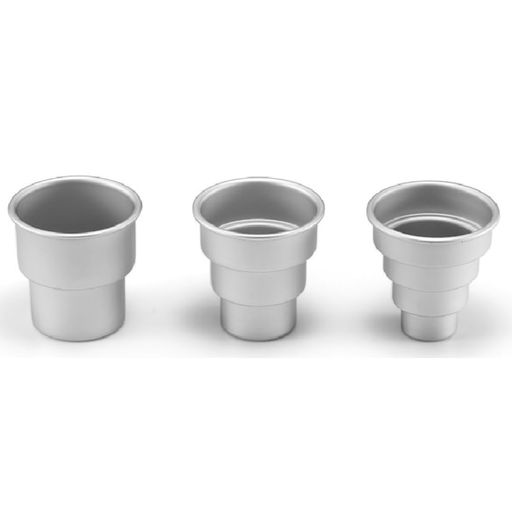 ienjoy+愛享佳ケーキ型3個組一体成型ミニケーキの型アルミチーズケーキ型デコ型cakemold抜き型プリンカ..