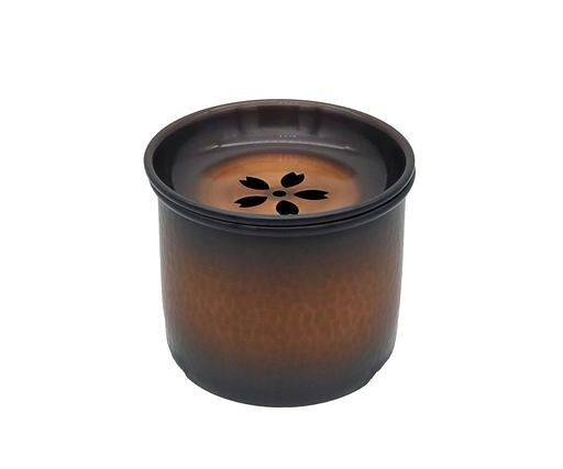 Tea Canisters - 新光堂日本製純銅建水(小)赤銅仕上げ鎚目ギフトラッピング仕様