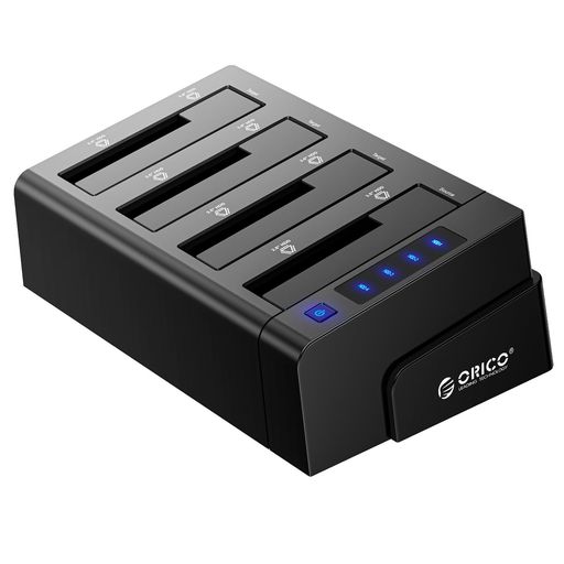 ORICOUSB3.0HDDケースクローン機能付き2.5/3.5インチSATAHDD/SSD対応4ベイハードディスクケース工具不要10TB*4台対応電源アダプター付ブラック6648US3