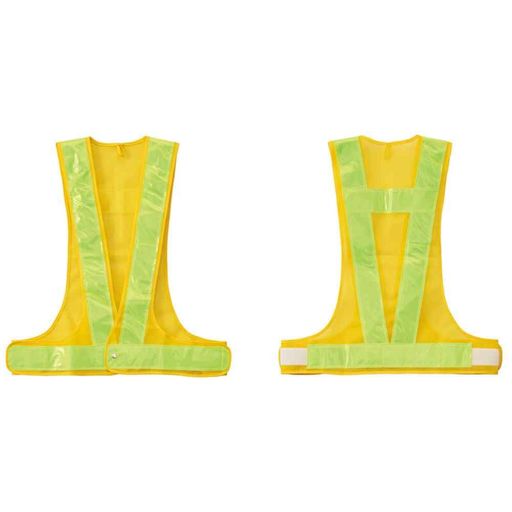 緑十字メッシュ安全ベスト(キングサイズ)黄/黄反射キングベスト(黄/黄)胴回140・着丈67cm