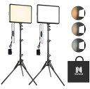 NiceVeedi2パック撮影用ライトLEDビデオライト写真スタジオ撮影2800-6500K三色調光可能な照明撮影ライトキット152cm調節可能な三脚とスマホホルダー付き持ち込みやすい収納バッグ付き
