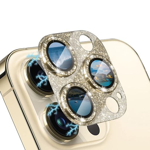 Exchangeable Jackets - CeiBandラインストーンカメラフィルムiPhone14Pro/iPhone14ProMax対応レンズカバーカメラ保護アルミ合金縁取り+強化ガラス】キラキラレンズ保護フィルム高透過率露出オーバー防止全体保護