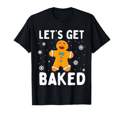 レッツ焼きジンガーブレッドマンクリスマスおかしなクッキー焼きTシャツ