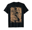 ヤシの木#9涼しい熱帯のビーチヤシの葉夏Tシャツ