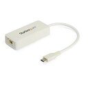 StarTech.comLANアダプター/USB-C/1xRJ45/10/100/1000Mbps/ホワイト