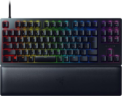 ゲーミングキーボード Huntsman V2 Tenkeyless JP Clicky Optical Switch 日本語 JP配列 オプティカルスイッチ クリッキー触感 静音 テンキーレス ダブルショット PBT キーキャップ リストレスト