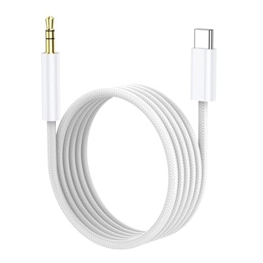 USBCから3.5mmオーディオアックスジャックケーブル(1m)iPhone17/16/15用AUXケーブ...