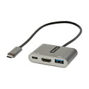 StarTech.comUSBType-Cマルチ変換アダプター/USB-Cマルチハブ/USB-C-4KHDMIビデオ/100WPDパススルー/USB3.05Gbpsハブ(1xType-C+1x