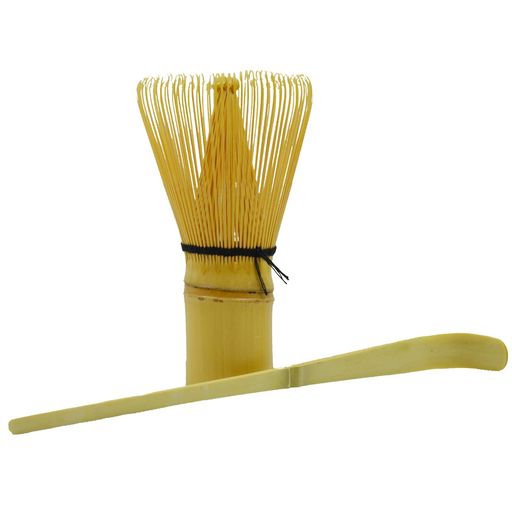乐天商城 - 茶道具 茶筅+茶杓 竹製 泡立て器 茶道 伝統的工芸品 百本立 2点セット (百本立+茶杓)