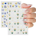 Zhejiaネイルシール2枚セットネイルステッカー新しい5Dエンボスグラフィティネイルアート可愛いシールネイルアートネイルデザインキラキラ初心者簡単上級ネイルア...