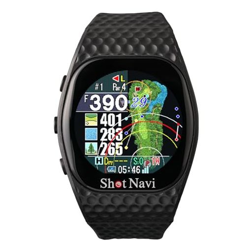 【薄くて軽いデザイン】重量わずか50g。手首に装着してもその存在を感じさせず、長時間の着用でも快適さが持続します。 【マルチ測位に対応】最新のGPSチップU-bloxM10を搭載。「みちびき」衛星に加え、「GLONASS」「Galileo」にも対応し、従来品に比べてより高精度な測定が可能です。 【1.2インチタッチパネルで直感的な操作】縦横スワイプ・タッチ操作で、プレー中の操作が飛躍的に向上。 【DynamicGreenEye】グリーンの起伏をヒートマップで表示。現在地から見たグリーンの形状をリアルタイムに自動回転して、幅、奥行き、フロントエッジ、センター迄の距離も同時に表示。 【オートメジャー(自動飛距離計測)】あなたに代わって自動でスイング検出し飛距離を計測・記録。 【多言語対応】日本語・英語・中国語・韓国語にも対応。