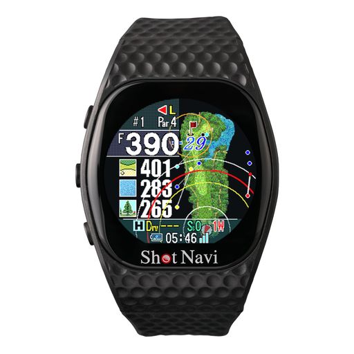 Shot Navi (ショットナビ) INFINITY Touch ブラック 1.2インチカラー液晶 最新GPSチップ「M10」搭載 日本製(国内ISO9001認定工場生産) ゴルフナビ ゴルフ距離計 GPSナビ ゴルフウォッチ 競技利用OK