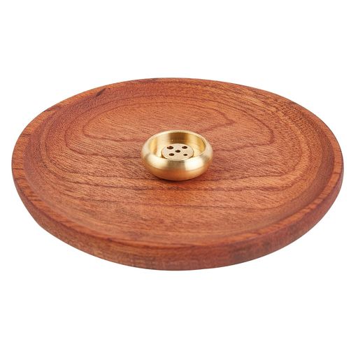 お香立て香炉おしゃれミニ仏壇線香立てお香置きインセンスホルダーシンプル木製受け皿付き