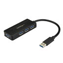 StarTech.com4ポートUSB3.0ハブ/急速充電/USB-Ax4/SuperSpeed5Gbps/USBバスパワー&セルフパワー(ACアダプタ付属)/...