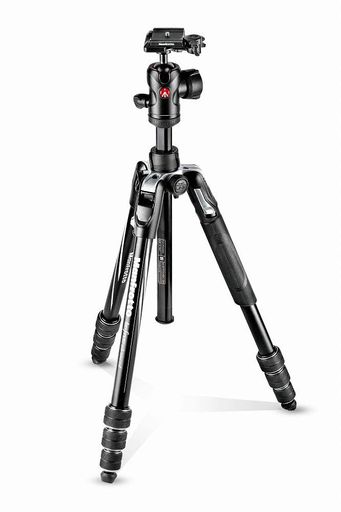 ヴァイテックイメージング MANFROTTO 三脚 BEFREEアドバンス アルミ 4段 自由雲台 ツイストロック式T三脚キット ブラック 全伸高150CM 縮長40CM MKBFRTA4BK-BH