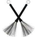 MNWMNWドラムブラシワイヤーブラシドラムスティックブラシドラム用ワイヤーブラシドラムブラシナイロンブラシ引き込み式音楽愛好家学生大人用(2個入り)