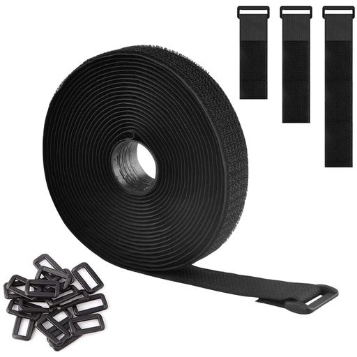 Azarxisマジック結束バンド20mm25mmバックル付き結束テープ荷締めベルト固定ベルト結束マジックテープバンド面ファスナー強力自由にカ..