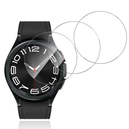 【3枚】FOR GALAXY WATCH 6 40MM ガラスフィルム UBEFUU GALAXY WATCH 6 40MM 用 保護フィルム 強化ガラス 硬度9H 衝撃吸収 高透過率 指紋防止 防水 自動吸着 気泡防止