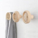 木製壁掛けフック2個ボタンの形強力粘着フックおしゃれフック壁掛けフック洋服掛けウォールハンガー帽子掛け帽子収納装飾壁掛けフックタオルハンガーネジ付き