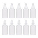 OFOWIN3個ドロップボトルプラスチック50ML半透明タイプ安全キャップ付きホワイト液体貯蔵用ボトル携帯便利実験道具エッセンシャルオイル容器グルーオイル水絵具工芸品アート電子タバコ(4)
