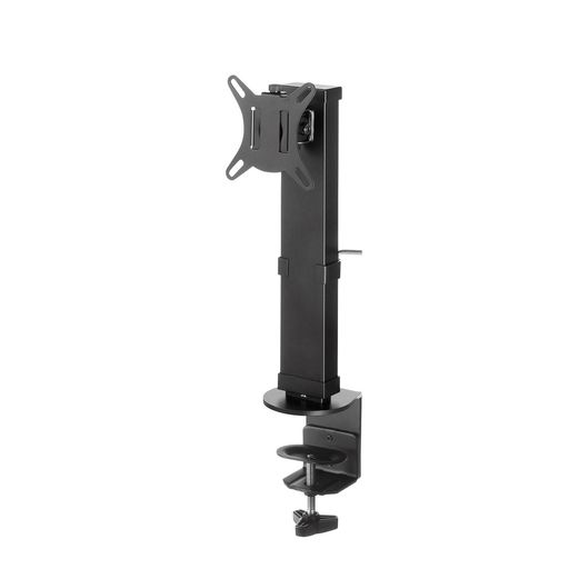 工具を使わずに10段階の高さ調整ができるクランプ式のモニタースタンドです。 最大8kgまでのモニターに対応しており、安定した設置が可能です。 画面の角度は左右各30度、上に50度、下に20度まで調整でき、快適な視野角を確保します。 姿勢に合わせてモニター位置を変えられるため、長時間作業による肩こりや目の疲れを軽減します。 デスクの天板にしっかり固定できるクランプ式なので、省スペースで設置でき作業エリアが広がります。
