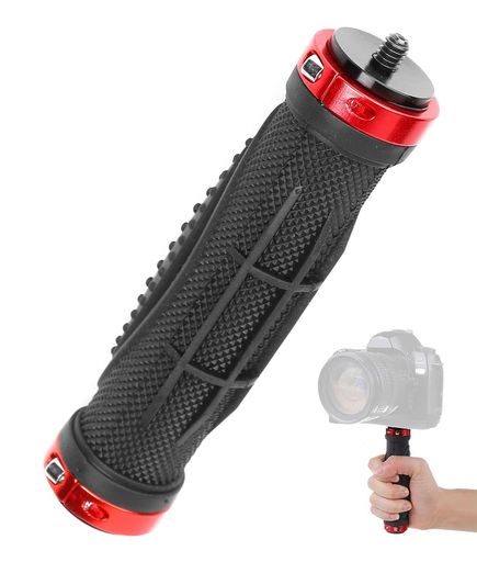 手持ち式スタビライザーカメラハンドグリップ手ブレ軽減ラバーグリップ対策延長ポール一眼レフ/ミラーレス/デジカメ/ビデオカメラ用1/4インチネジ付き