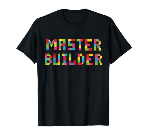 MASTERBUILDER楽しい子供用積み木おもちゃギフトTシャツ