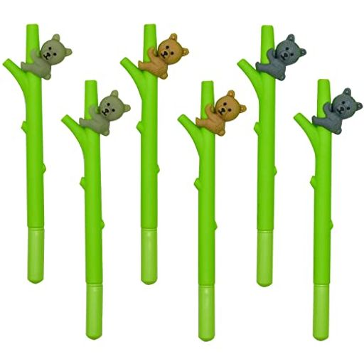 9本セットの可愛いアニマルコアラ熊ボールペン、滑らかな書き方3色、各色3 長さ-約16cm、0.5mm芯、素材-プラスチック、インクの色-黒 高品質、耐久性、ユニークなデザイン、プレミアムプラスチックシェル、軽量で持ち運びが簡単 軽量で、長時間の筆記も疲れ知らず握りやすく、握る手の姿勢を保ち、滑りも防ぎます 最も美しいと創造的なのデザイン、プレゼントに最適面白い、オシャレな、キレイな、ユニーク、贈答