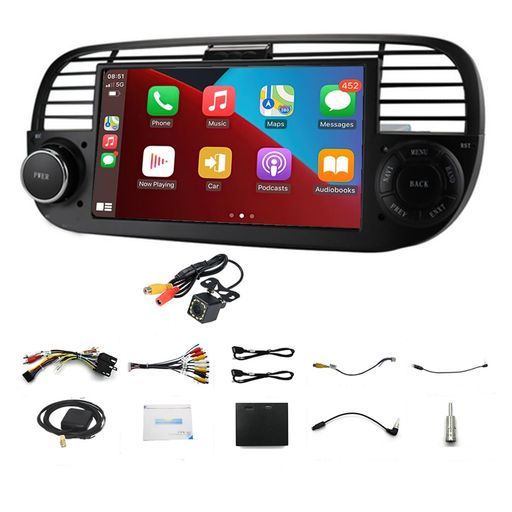 無線Carplay&Androidオートカーラジオ7インチタッチスクリーンミラーリンクGPSWIFIAndroidシステム1+32GカーステレオBluetoothFM背面USBCompatible