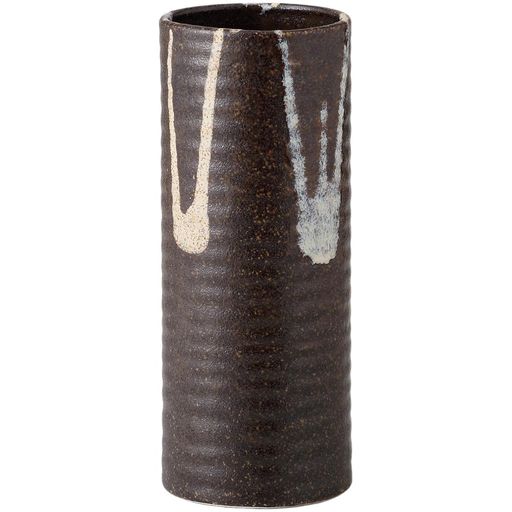 エールネット(Ale-net)花瓶花器黒φ11.5xH25.5cm黒三彩円筒大花瓶陶器美濃焼日本製