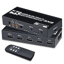 ELEVIEWHDMIマトリックス切替器セレクター3入力2出力4K@60HzHDR対応|音声分離(光デジタル・3.5mmステレオ音声出力)HDMI2.0b/HDCP2.2分配器スイッチャーPS4/PS5/Nintendo