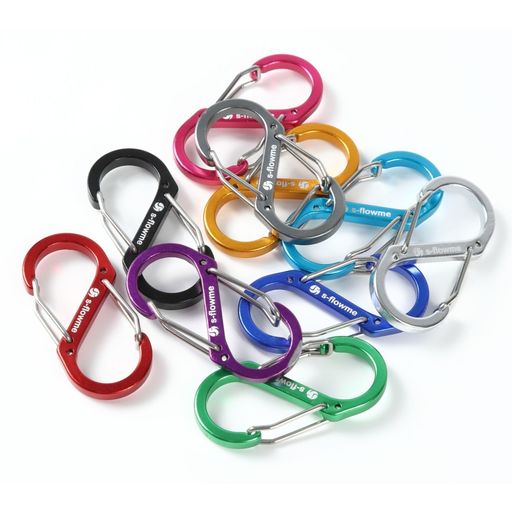 スフローム(s-flowme)S字型カラビナ5号51x23mmお試し全10色セット