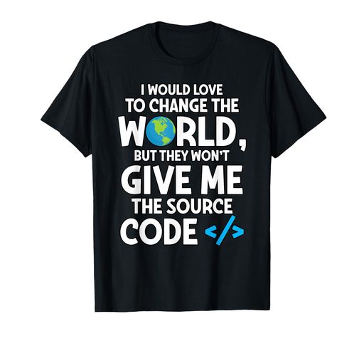 男性または女性のソフトウェアエンジニアへのオタクプログラミングギフト。Source code. コンピュータープログラマーは、私が世界を変えると言っているこのデザインを気に入るはずですが、ソースコードを教えてくれません。