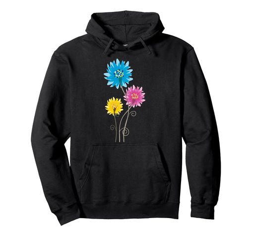 明るく鮮やかな抽象的な花の装飾の花-ママのギフトFlowersパーカー