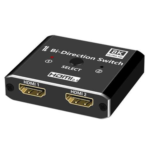 🚀【HDMI 双方向切替器】 8K@60Hz HDMI セレクターは、スプリッターモードとスイッチャーモードの 2 つのモードを搭載しており、様々な使用シーンに対応します。スプリッターモードでは、1 つの HDMI ソースを 2 つの HDMI ディスプレイに接続して切り替えることができます(ただし、2 つのディスプレイを同時に動作させることはできません)。一方、スイッチャーモードでは、2 つの HDMI ソースを 1 つの HDMI ディスプレイに接続し、お好きなデバイスを簡単に切り替えることが可能です。この HDMI 2.1 双方向切替器は、ボタンを 1 つ押すだけで切り替えが可能です。 🚀【8K@60Hz 高解像度・高精細な画質】このHDMI セレクターは最新のHDCP2.3チップを搭載し、最大48Gbpsの転送レートおよびすべてのHDMI標準との下位互換性を提供しますので、8K@60Hz、4K@120Hz及び下位の解像度で映像出力をサポートします。