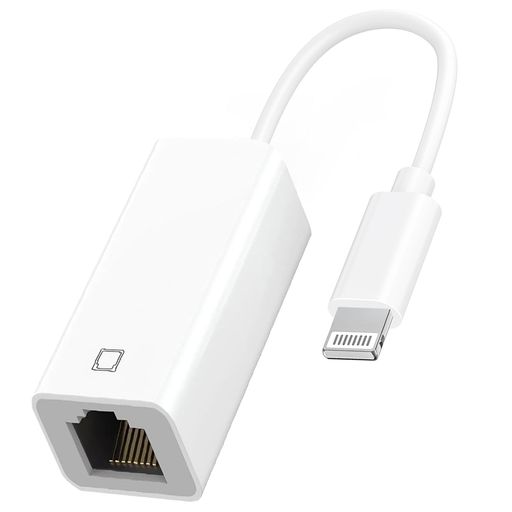 GRIXX Lighting-RJ45 イーサネット 変換アダプタ[MFi認証]100Mbps 高速 RJ45 LANネットワーク i-Pad/i-Phone 14/13/i-Phone 14Pro/12/XR などに対応 プラグアンドプレイ