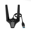 WAVLINK WIFI 無線LAN子機 AC1300 867 + 400MBPS USB3.0 WPSボタン WIFI 吸着機能あるクレードル付き 高速通信4X3DBI WINDOWS11/10/8.1/8/7/ XP/VISTA/MAC OS X 対応(2)