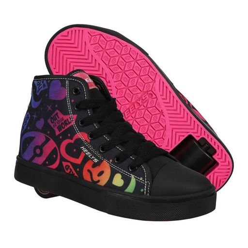 HEELYS(ヒーリーズ)VELOZ-BLACK/RAINBOWNYLONCANVAS