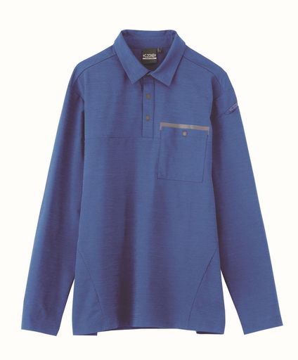 ジーベック(Xebec)長袖ポロシャツロイヤルブルー3L6675-46-3L