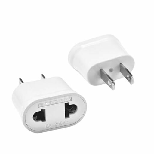 変換プラグ電源プラグ海外用電源変換プラグコンセントプラグ1対1変換プラグ旅行用(日本/中国/タイ/米国..