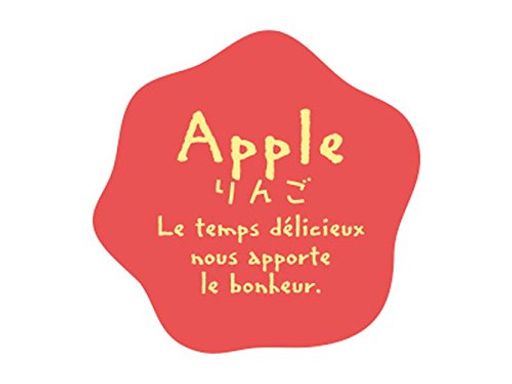 cottaフレーバーシールナチュラル変形りんご赤2.8x2.8cm71028100枚入